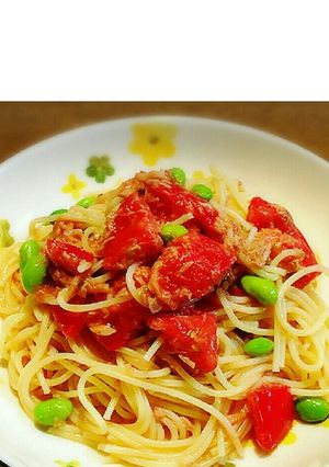 ツナとトマトの冷製パスタ-レシピのメイン写真