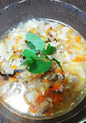 鶏挽き肉と野菜の和風滋養スープ-レシピのメイン写真
