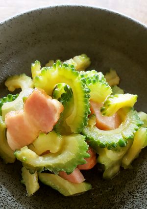 簡単！ゴーヤとベーコンのバター醤油-レシピのメイン写真