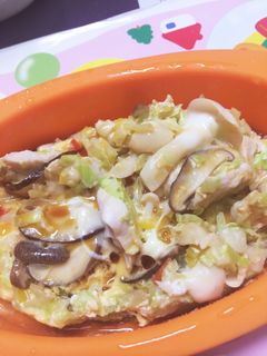 シリコンスチーマーで野菜の卵とじ-レシピのメイン写真