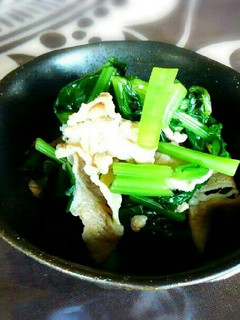子供も食べる❤小松菜と豚肉のおひたし-レシピのメイン写真
