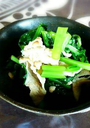 子供も食べる❤小松菜と豚肉のおひたし-レシピのメイン写真