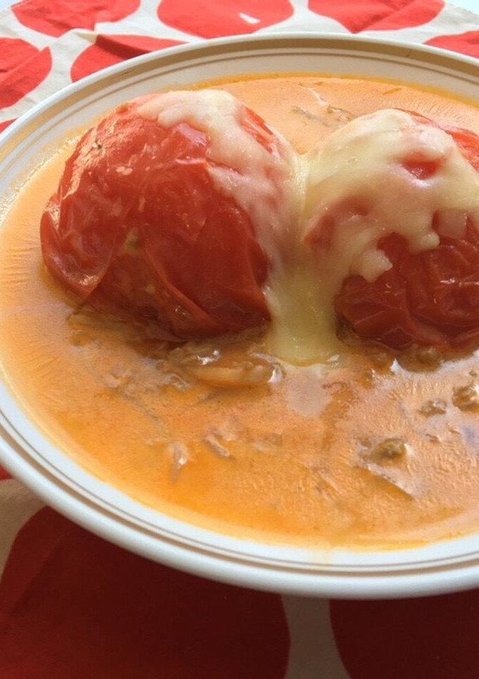 まるごとトマトのもやしinチーズスープ-レシピのメイン写真