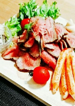簡単!!調理時間10分のローストビーフ♪-レシピのメイン写真