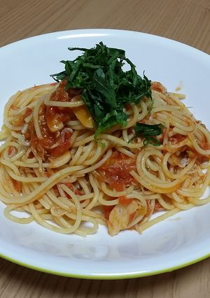 【京都丹波】美山町トマトの和風パスタ-レシピのメイン写真