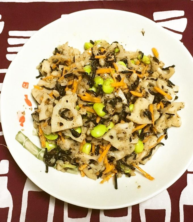 もち麦とひじきと根菜の和風サラダ-レシピのメイン写真