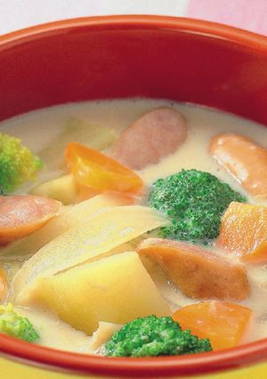 栄養満点！具だくさん豆乳煮-レシピのメイン写真