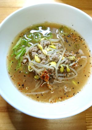 豆モヤシ♪節約☆味噌ラーメン風スープ-レシピのメイン写真