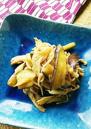 大山のぶ代さん直伝　なすとえのきの油炒め-レシピのメイン写真