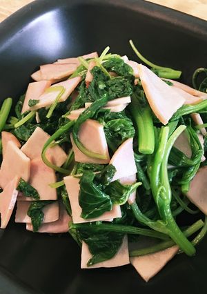 簡単時短♡夏の健康野菜♡ひゆ菜の炒めもの-レシピのメイン写真