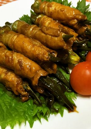 オクラの豚肉巻-レシピのメイン写真