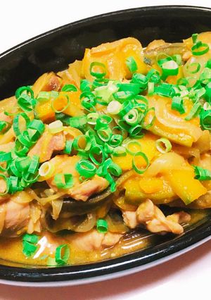 【絶品】焼肉のタレで定番☆肉かぼちゃ炒め-レシピのメイン写真