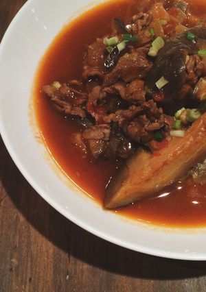 夏にピッタリ！ナスと牛肉のトマト煮-レシピのメイン写真