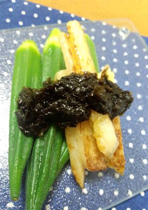 おくら長芋のわさび海苔ソース-レシピのメイン写真