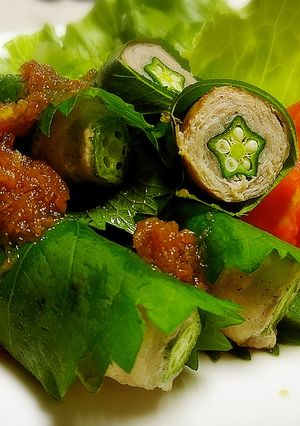 ◆シャキシャキ旨い！オクラの梅風味肉巻き-レシピのメイン写真
