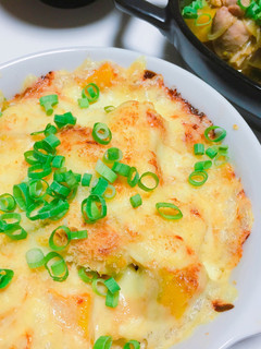 かぼちゃで☆にんにく味噌マヨチーズ焼き☆-レシピのメイン写真