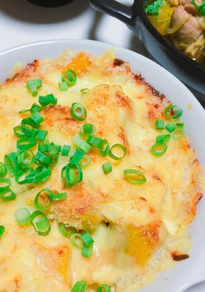 かぼちゃで☆にんにく味噌マヨチーズ焼き☆-レシピのメイン写真