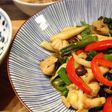 ☆鶏と空芯菜パプリカの黒糖オイスター炒め