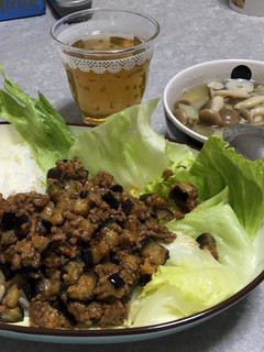 茄子とひき肉のピリ辛丼-レシピのメイン写真