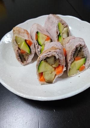 夏野菜の肉巻き-レシピのメイン写真