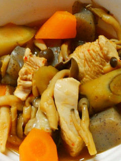 簡単!蒟蒻とゴボウ 鶏むね肉のピリ辛煮♪-レシピのメイン写真