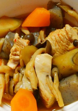 簡単！蒟蒻とゴボウ 鶏むね肉のピリ辛煮♪-レシピのメイン写真