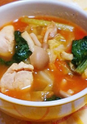 鶏肉とキャベツのトマトスープ-レシピのメイン写真