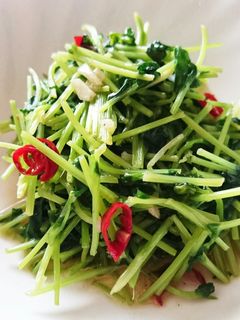 豆苗のピリ辛ニンニク炒め-レシピのメイン写真