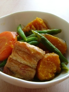 豚バラ肉で野菜の煮物♪-レシピのメイン写真