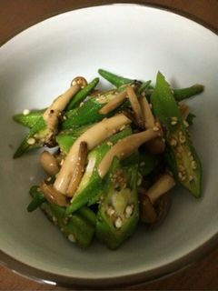 しめじとオクラのごま和え-レシピのメイン写真