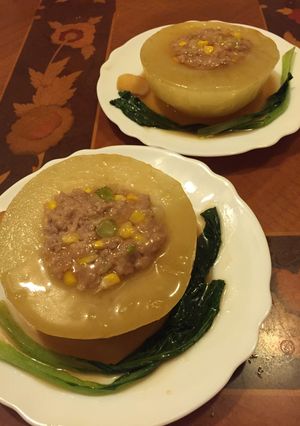 おもてなしにも♪冬瓜の肉詰め煮♡-レシピのメイン写真