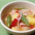 ジャガイモとパプリカのフレッシュトマト煮