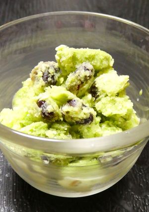 もみもみ♪甘納豆抹茶ミルク☆シャーベット-レシピのメイン写真