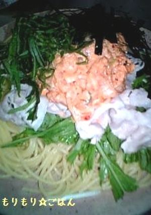 1品2役♪ツナマヨキムチの冷しゃぶパスタ-レシピのメイン写真