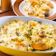 かぼちゃとしめじのお手軽シチューグラタン