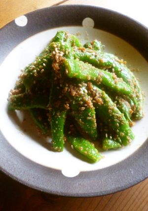 モロッコいんげんの胡麻和え♪-レシピのメイン写真