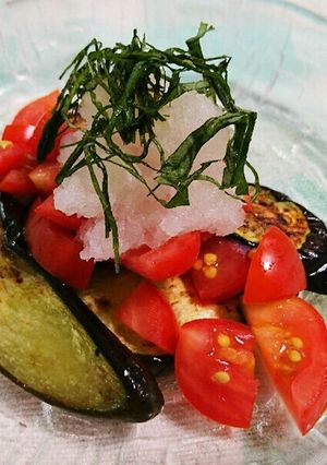 茄子とトマトのおろしポン酢-レシピのメイン写真