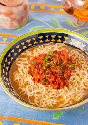たこのミートソースラーメン-レシピのメイン写真
