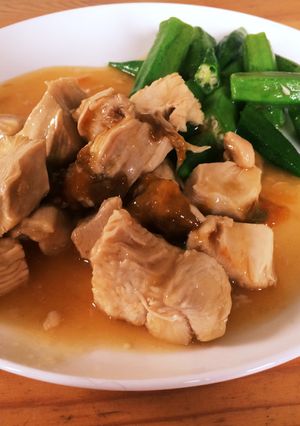 梅とムネ肉のさっぱり煮〜減量レシピ其の伍-レシピのメイン写真