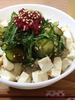 豆腐ときゅうりのさっぱり丼-レシピのメイン写真