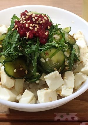 豆腐ときゅうりのさっぱり丼-レシピのメイン写真