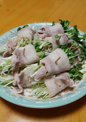 ヘルシー肉巻きかいわれ-レシピのメイン写真