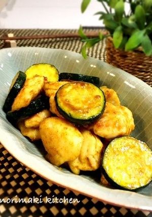 鶏ささみとズッキーニのカレー粉炒め-レシピのメイン写真