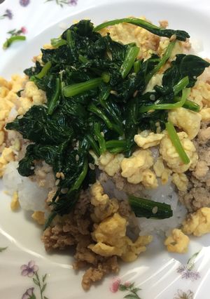 鶏そぼろの三色ご飯★-レシピのメイン写真