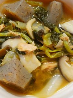 和食に♪小松菜ときのこと蒟蒻 ツナの煮物-レシピのメイン写真