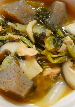 和食に♪小松菜ときのこと蒟蒻 ツナの煮物-レシピのメイン写真