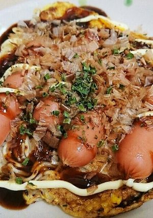 そうめんアレンジ☆お好み焼き風☆-レシピのメイン写真