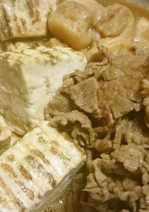 牛肉と焼き豆腐のすき焼き風煮物-レシピのメイン写真