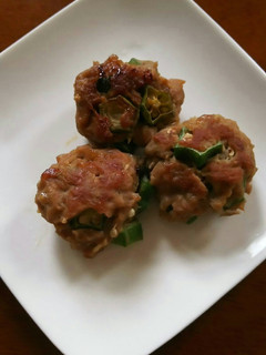 オクラの肉団子-レシピのメイン写真