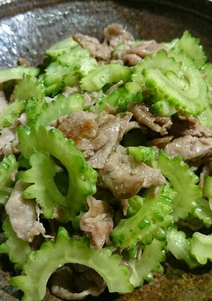 ゴーヤ好きの為の薄切り肉ルビーソルト風味-レシピのメイン写真